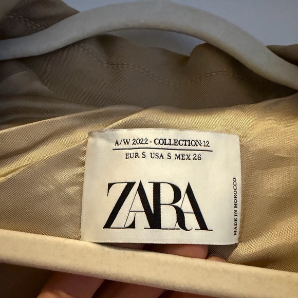 Zara Long Trench Coat beige size S (fits S, M, L) - Picture 3 of 6